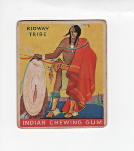 1933 Goudey goma india #20 serie de 24 guerreros de la tribu Kioway - Imagen 1 de 3