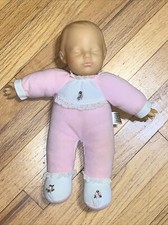VTG Goldberger Wind Key Plush Baby Doll Moving Head  Musical