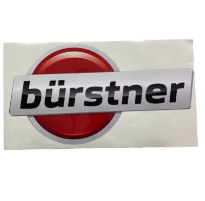 Lot De 4 Autocollants 3D Burstner Pour Caravane - Diamètre 56 Mm - Design Gel