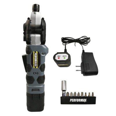 Performax 8V Cordless 1/4'' Multi Pivot Screw Driver Kit w/ Battery Repair Tool