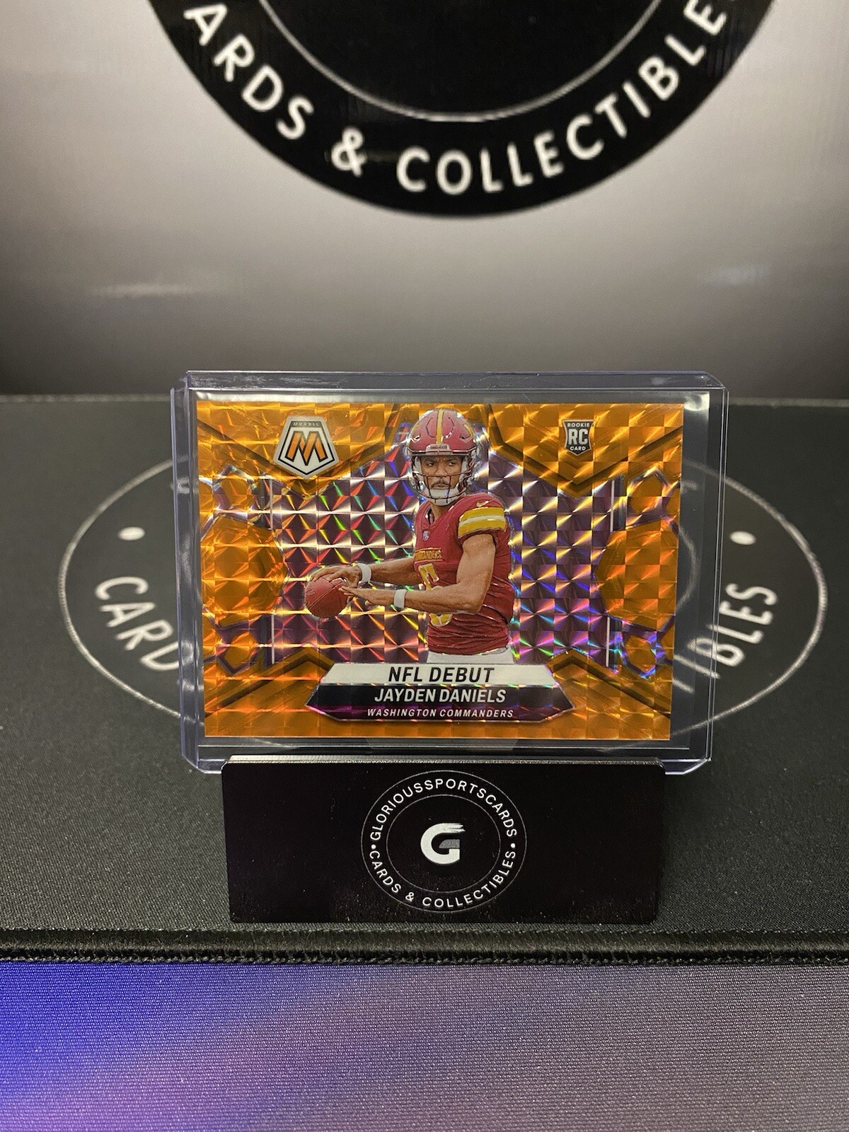 2024 Panini Mosaic - NFL Debut Orange Mosaic Prizm #272 Jayden Daniels /199 (RC)