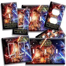 STAR WARS FORCE AWAKENS JEDI REBEL LIGHT SWITCH OUTLET WALL PLATE ROOM ART DECOR