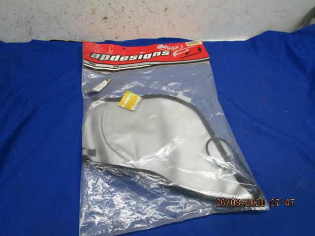 NOS Kawasaki APdesigns Silver & Black Fuel Gas Tank Cover