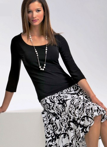 New Look Pattern 6735 Knit Separates Jacket Top Skirt Wide Leg Pants 10-22 Uncut - Picture 4 of 9