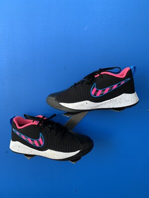 Nike Team Hustle Quick Basketball Shoes [CQ9438-001] Black/Pink/Blue