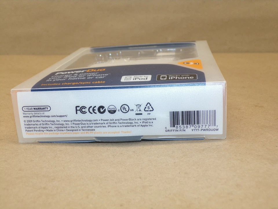 Cargador de alimentación Griffin Technology PowerDuo 2 amperios para iPad, iPhone y iPod (BLANCO) Foto 4 de 4