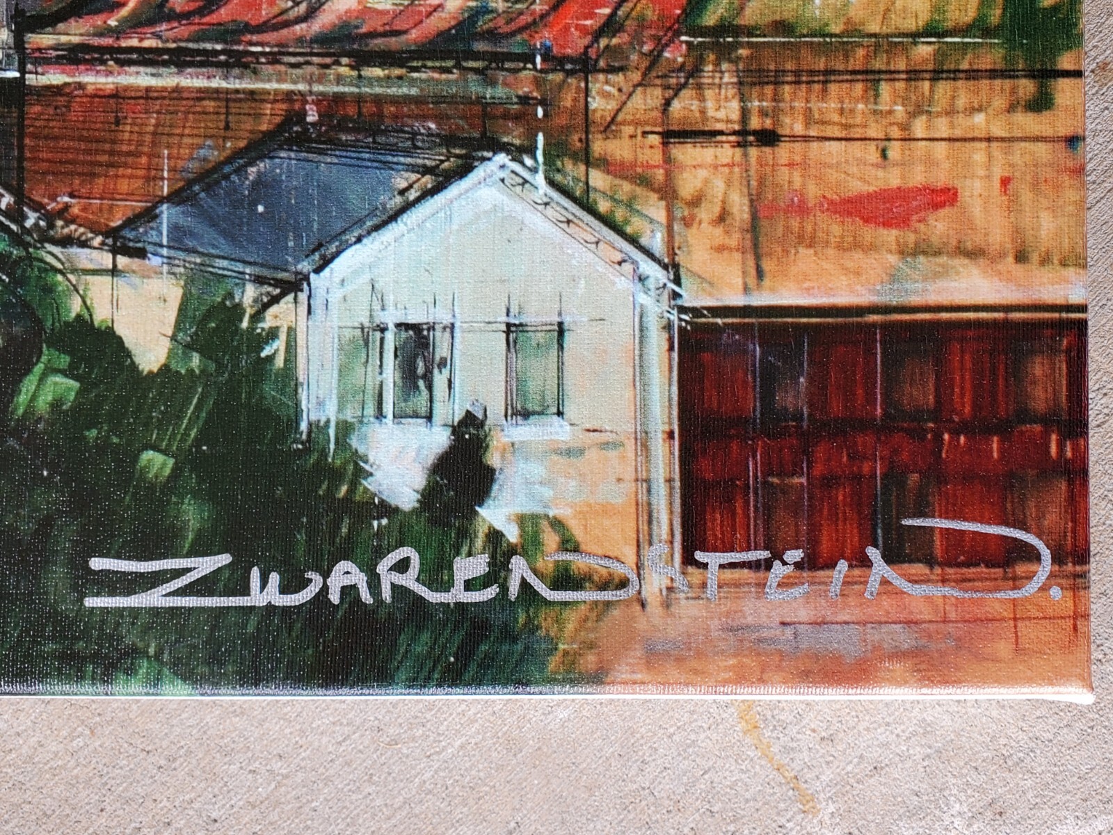 ALEX ZWARENSTEIN (ROME ROOFTOPS) HAND SIGNED LIMITED EDITION /99 GICLEE CANVAS