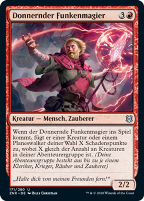  Magic the Gathering - Donnernder Funkenmagier - ZNR-DE171 MtG NM
