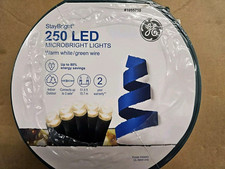 Microbright LED String Lights GE Stay Bright 250 Warm White Corded New