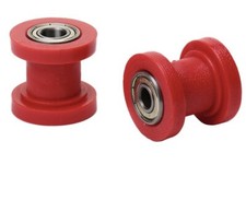 Rotella Guida Scorri Tendi Catena 8mm Universale X Quad Pit Bike Cross Rosso