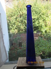 65 x   neue ovale Likörflaschen royalblau Glas leer 0,2L Höhe 32 cm