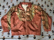 Vintage 80 Pink Retro Jennifer Moore Womens Lined Windbreaker Track Jacket Large