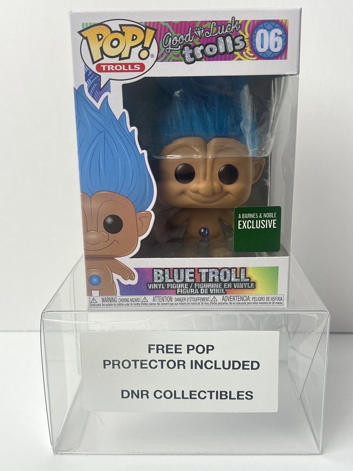 Funko Pop! Good Luck Trolls #06 Blue Troll Barnes &Amp; Noble Exclusive (Vaulted)