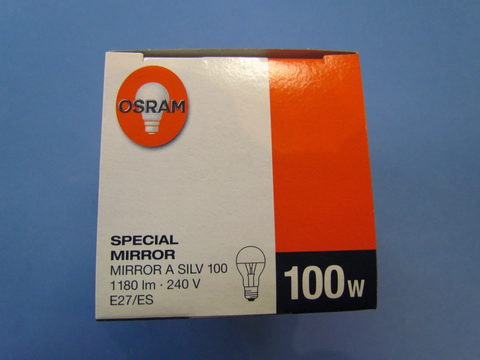 5x OSRAM/RADIUM Special Glühlampe E27 100W Kuppe SILBER  Kopfspiegel - Bild 2 von 4