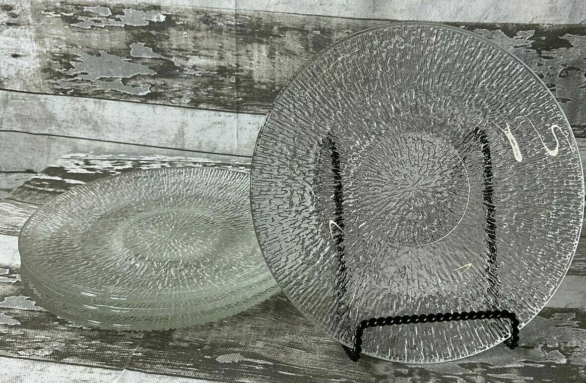 1 Vtg Mid-Century INDIANA GLASS Crystal Ice Icicle Bark 11