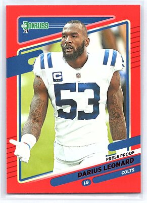 2021 Donruss #149b Darius Leonard Press Proof Red