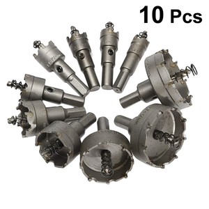 10 TLG 16-53MM LOCHSÄGE HARTMETALL STAHL BOHRKRONE SET KREISSCHNEIDER KERNBOHRER