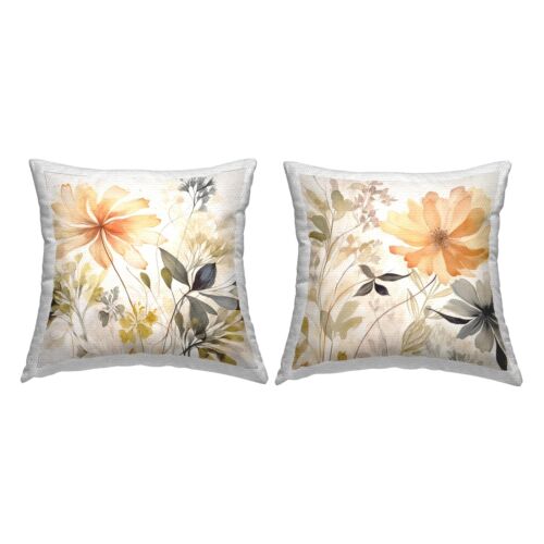 Soft Pattern Outdoor Printed Throw Pillow, 18 x 18, Off- White