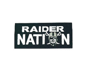 RAIDER NATION - LAS VEGAS RAIDERS - FOOTBALL - NFL - Embroidered Iron-On Patch