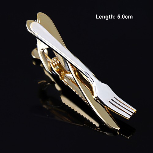 Men's Fashion Silver Gold Tie Necktie Pin Clip Bar Steel Clasp Wedding Jewelry - Picture 34 of 72