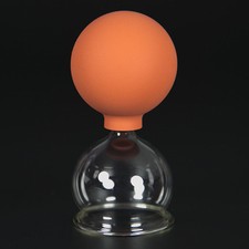 Cupping Glass Cupping Glasses with Suction Ball Med. Cupping Original Lauscha Glass