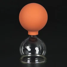 Cupping Glass Cupping Glasses with Suction Ball Med. Cupping Original Lauscha Glass