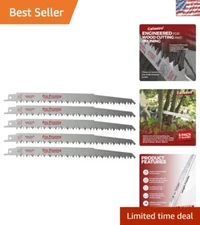 9-Inch Wood Pruning Saw Blades - 5 Pack Carbon Steel for Reciprocating Saws