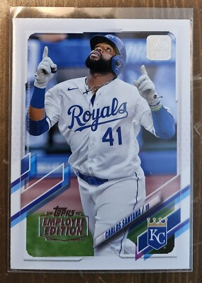2021 Topps Employee Edition Carlos Santana #513 KC Royals Rare Parallel