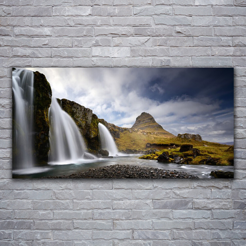 Toile Paysage Cascade Montagne 120x60 : Solution Déco Murale Grand Format