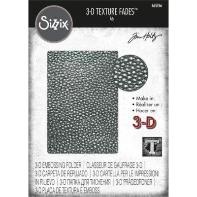 Sizzix 3-D Textur verblasst Prägeordner - rissiges Leder von Tim Holtz 665766