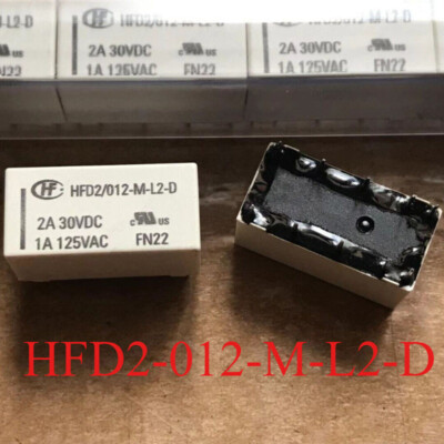 NEW 10Pcs HFD2-012-M-L2-D 12V Coil Bistable Latching Relay Replace HFD2-012-M-L2