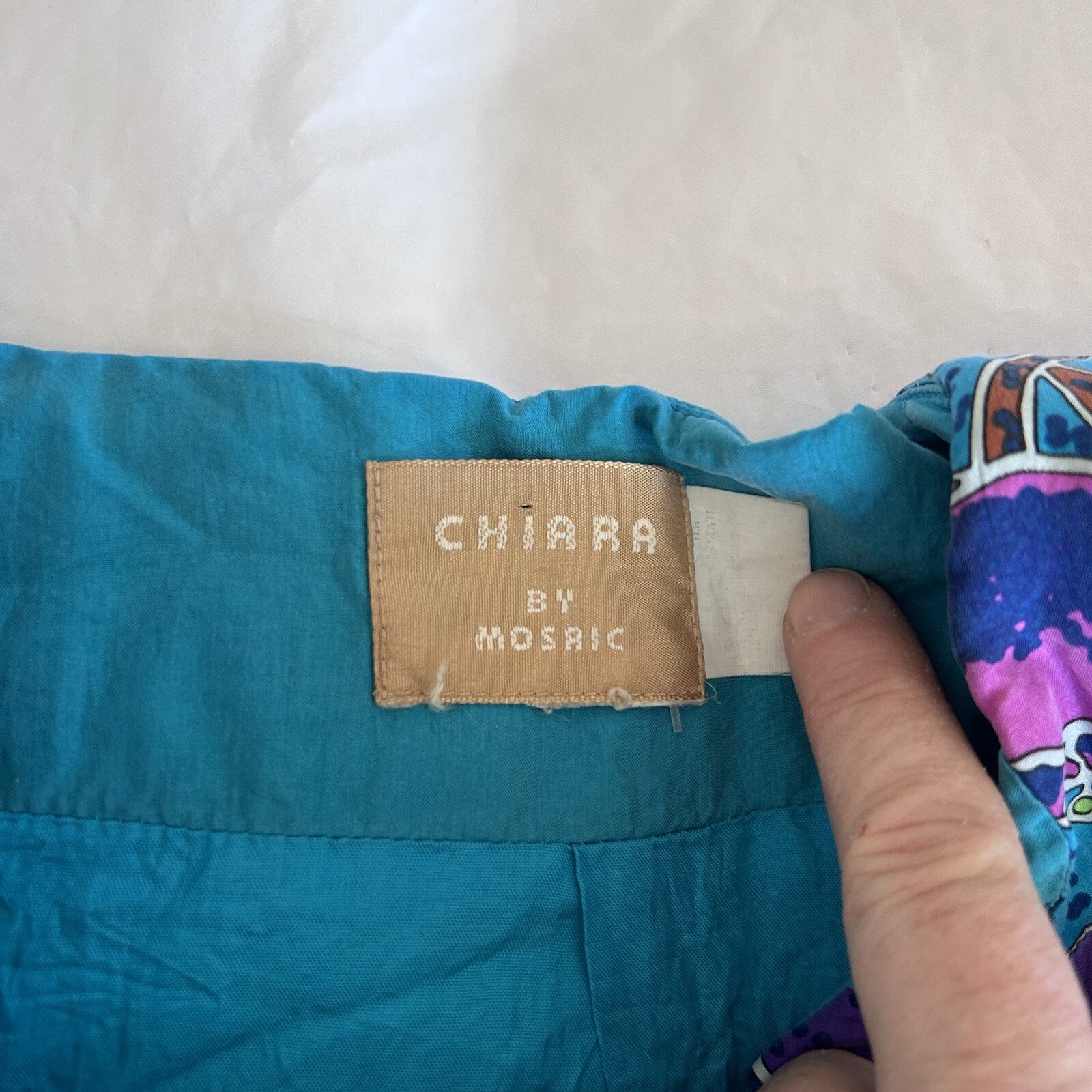 Vintage Silk Patchwork Single Button Jacket Size … - image 8