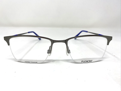 Flexon E1130 044 55-20-145 Silver/Blue Metal Half Rim 