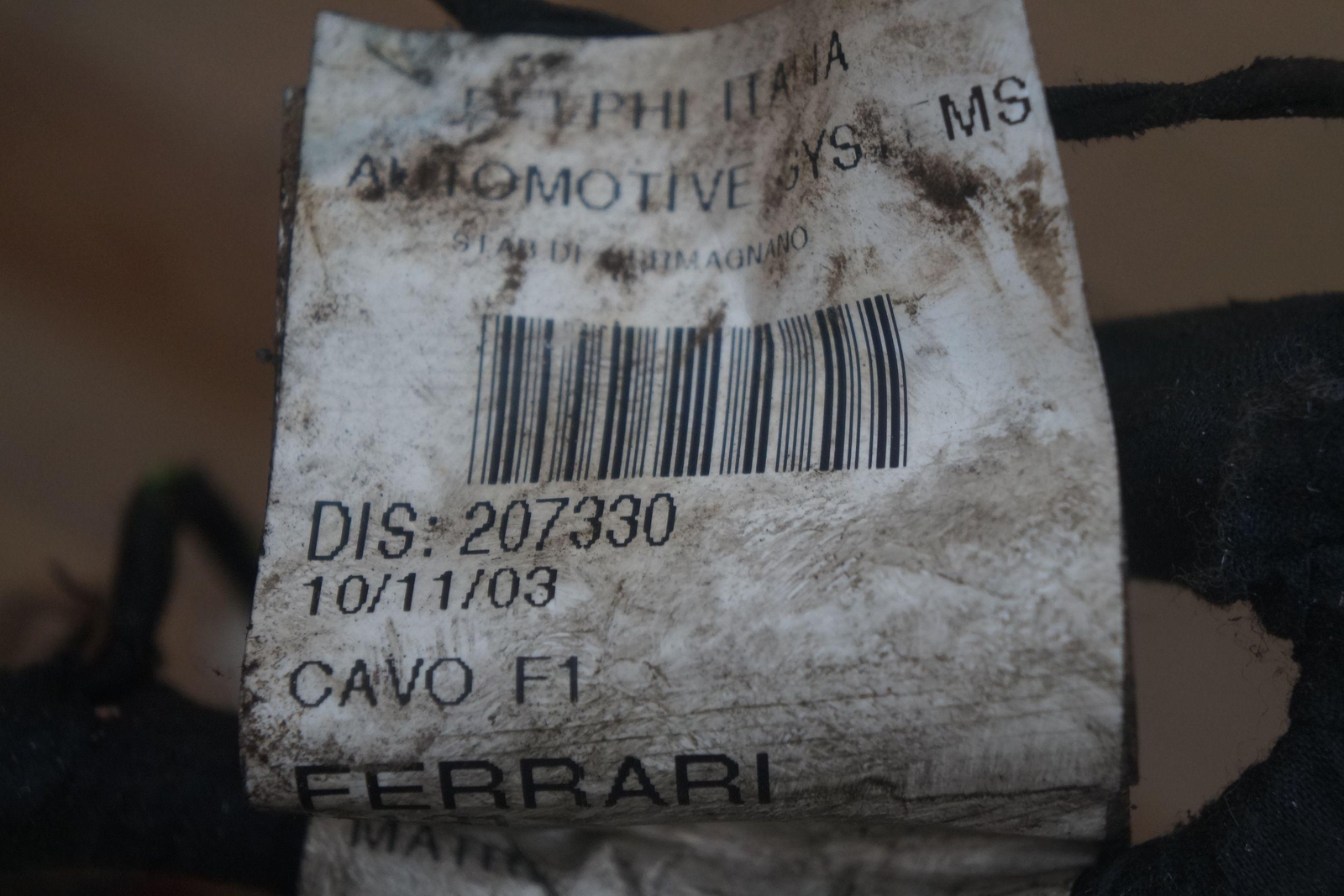 F1 Transmission Gearbox Wiring Wire Harness 207330 OEM Ferrari 360 2005