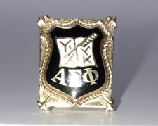 1948 NAMED 14K GOLD ENAMEL FRATERNITY PIN ALPHA SIGMA PHI ETA UNIV ILLINOIS