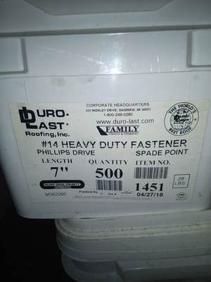 #ad #ad Duro Last #14 Heavy Duty Fastener 7quot; Drill Point 500 Pack 1371 New $125.00