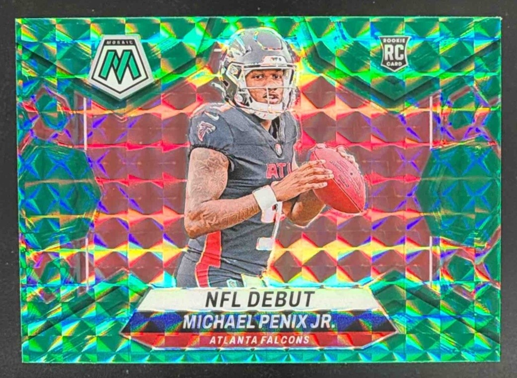 2024 Panini Mosaic Michael Penix Jr. Green Prizm #274 RC NFL Debut Falcons