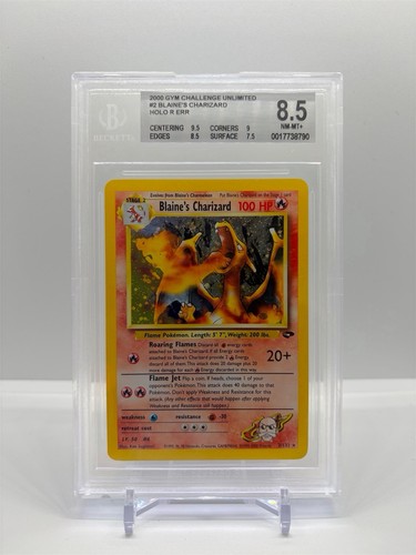 Blaine's Charizard (Unlimited) graded BGS 8.5 for sale on eBay