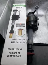 Fluidmaster 400A Universal Toilet Flush Valve with Brass Shank New Open