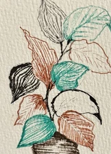Original Art - Plant - Archival ink - 2.5x3.5” - mini art ACEO/ATC