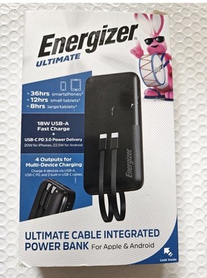 Energizer - 10,000mAh 22.5W 4-Port Universal Fast Charging Power Bank/Portabl...
