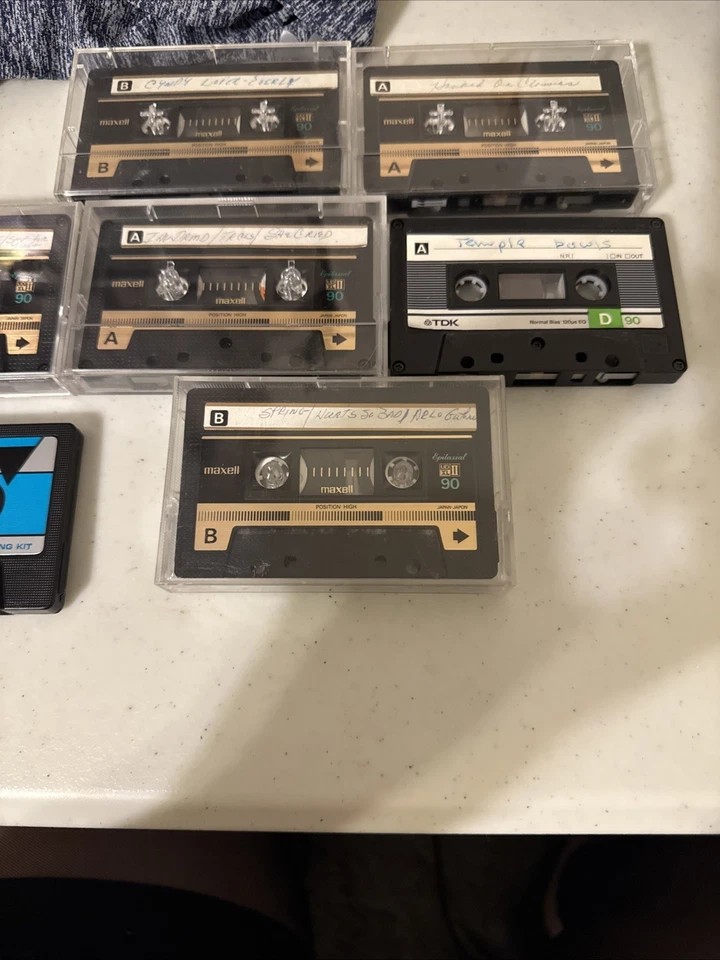 Lote de 6 cintas de casete en blanco de sesgo alto tipo II - 90 y 60 min USADAS Maxell TDK Foto 2 de 3