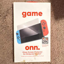 onn. Glass Screen Protector Clear, Easy Alignment for Nintendo Switch