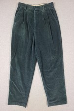 Eddie Bauer Corduroy Dark Green Women's 14 Petite Pants Casual Mid Rise