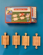 Thomas Wooden Railway Male Adapter Connector Specialty Track Lot x 4