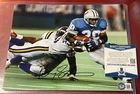 BAS COA BARRY SANDERS SIGNED 8x10 FOOTBALL PHOTO