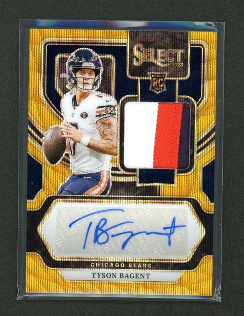 2023-24 Panini Select #RSM-TBA Tyson Bagent Gold Wave 3 CLR RPA Rookie Patch