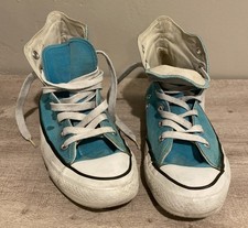 Converse All Star Chuck USA Made Mens 6 Turquoise Canvas High Top Shoes Vintage
