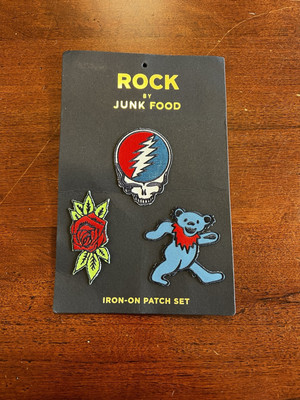 Grateful Dead Patch Blue Dancing Bear Steal Your Face Rose Iron Embroider NEW