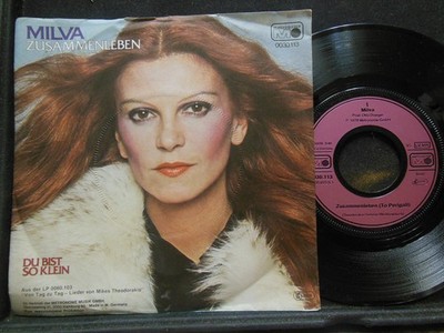 Milva   Zusammenleben / Du Bist So Klein, 45 RPM G+/VG w PS (30L)